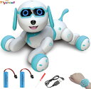 FlyCreat ロボット犬 リモコンロボット スタントドッグ プログラム可能 犬のロボット おもちゃ 時計リモコン遠隔操縦 自動デモ スマートロボット犬 クリスマスプレゼント