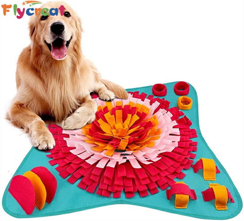 Rakuten - ノーズワークマット 犬 嗅覚訓練マット 餌餌隠しマット サークルタイプ 知育玩具 知育トイ おもちゃ オモチャ 犬 イヌ ペット用 早食い防止 ノーズワーク 運動不足 ストレス解消 遊び場所 集中力 噛む 食いちぎる対策 犬猫兼用【海外通販】