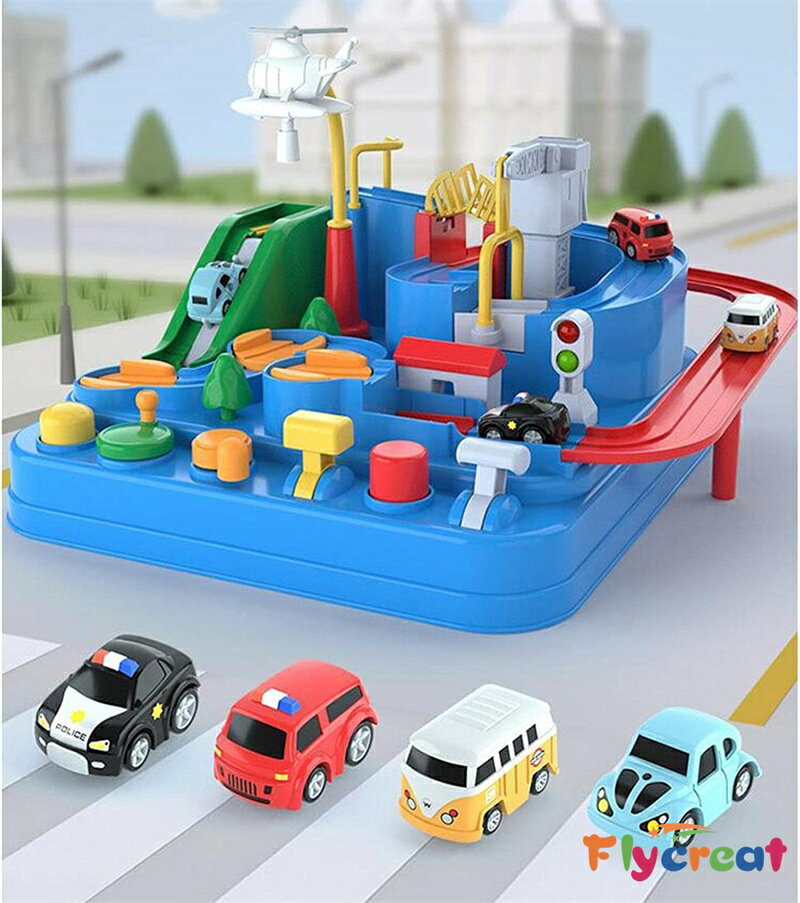 Rakuten - 車 おもちゃ レース トラック冒険 男の子 プレゼント 3 4 5 6 7 8歳 指先訓練 電池不用 室内遊び 知育玩具 誕生日 プレゼント 贈り物 クリスマス 入園祝い【海外通販】