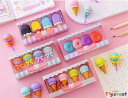 ケーキ消しゴム かわいい ミニ消しゴム プレミアムタイプ 4セット 16個入り, おもしろ消しゴムセット色鉛筆用消しゴム カラフルなパッケージ 子供 学生 学校...