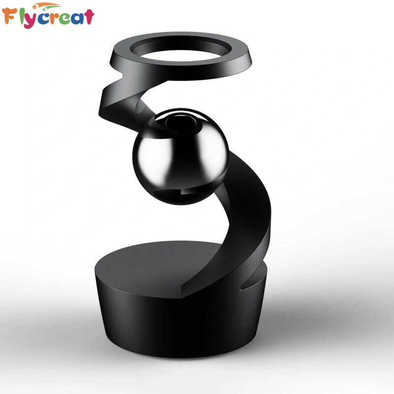 デスクトップ浮遊コマ 磁気浮遊置物 オブジェ静音 回転式 おしゃれ アートデザイン 金属製 オフィス・自宅用 デスクトイ ギフト・プレゼントアイデア デスクトップ装飾【海外通販】(3)