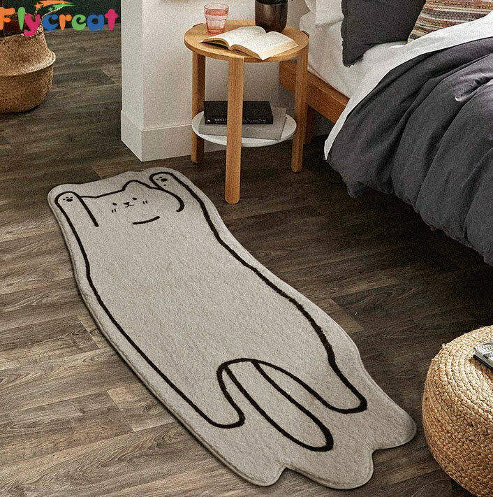 Rakuten - 【新生活応援】カラフル ラグ マット 50x120cm ネコ 犬 デザイン 選べる 滑り止め 洗える 寝室 玄関 キッチン バス 吸水 防音 ふわふわ おしゃれ 子供部屋 ペット【海外通販】