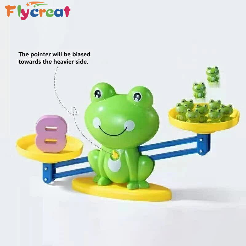 天秤 カエル バランス シーソーのおもちゃ すうじてんびん 数字 バランスゲーム おもちゃ 算数 知育玩具 子ども シーソー 天秤 ボードゲーム カードゲーム 幼児 子供 6歳 計算カード 足し算 女の子 男の子 誕生日プレゼント【海外通販】 2