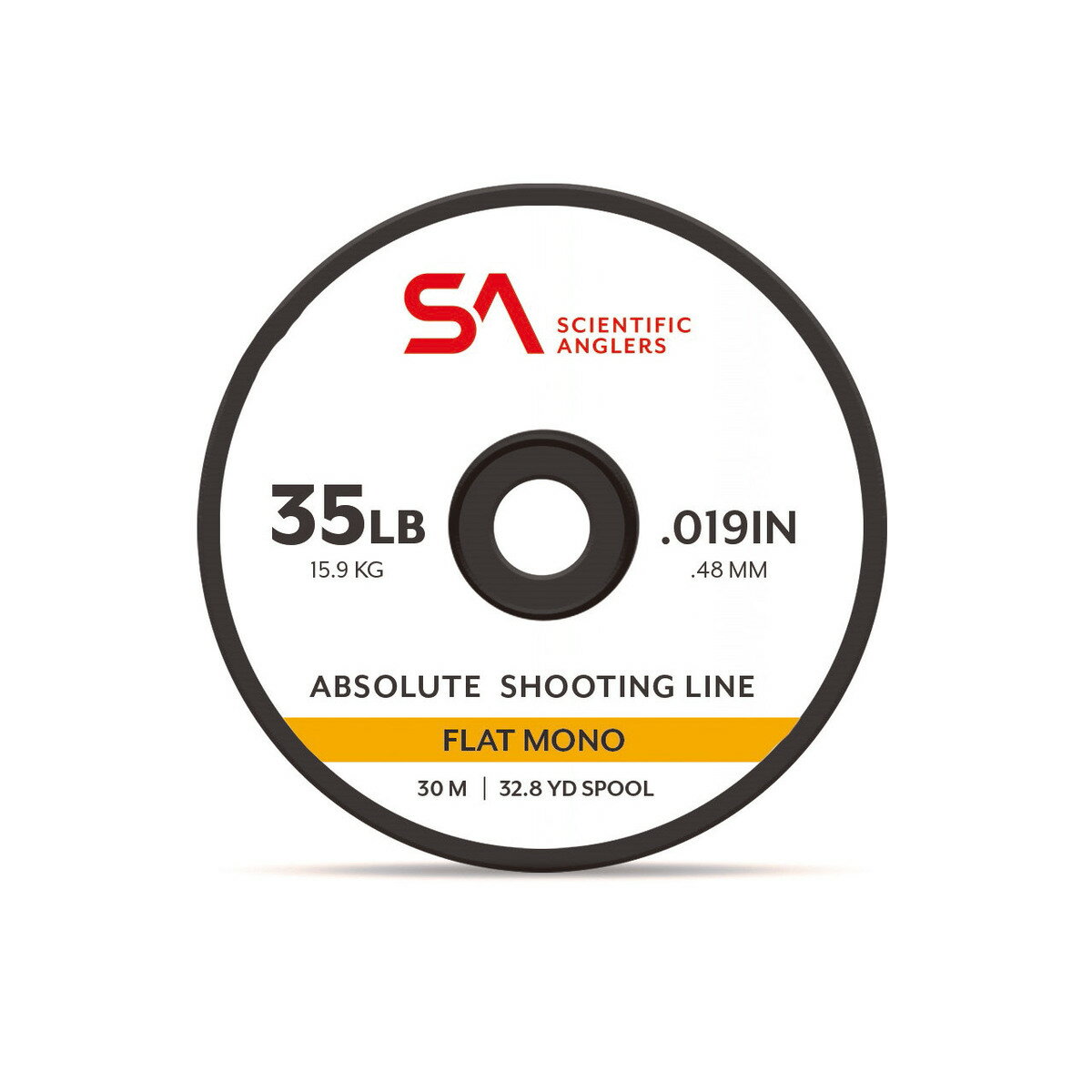 サイエンティフィック・アングラーズ アブソリュートシューティングライン フラットモノ Absolute Shooting Line Flat Mono フラット形状で硬めのランニングライン フラット形状で硬めのランニングラインSAが北欧のサーモンやシートラウト用に開発したハードモノフィラメントのフラットシューティングライン。硬く張りのある素材を採用することで絡みにくさと耐久性を実現し、安定したシューティング性能を約束します。フラット形状にすることで真円よりハンドリング性が向上。お求め安い価格を実現するため、フライラインタイプのシューティングライン同様、実釣に十分な30m巻きスプールでの提供です。25LBはシングルハンドやスイッチロッド用に。35LBはツーハンドロッドでのシンキングヘッド用に。42LBや50LBはフローティングヘッドを使用する時や超大物のサーモンを狙う時にお勧めです。【ラインカラー】25LB: イエロー35LB: オレンジ42LB: シャート50LB: グリーン 2