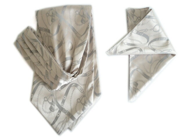 ネクタイ ギフト プレゼント バレンタイン 父の日 卒業式 入学式 就活 仮装 コスプレ シルバーピンクデザイン SET-48-Y アスコットタイ ポケットチーフ 2点セットでこの価格　