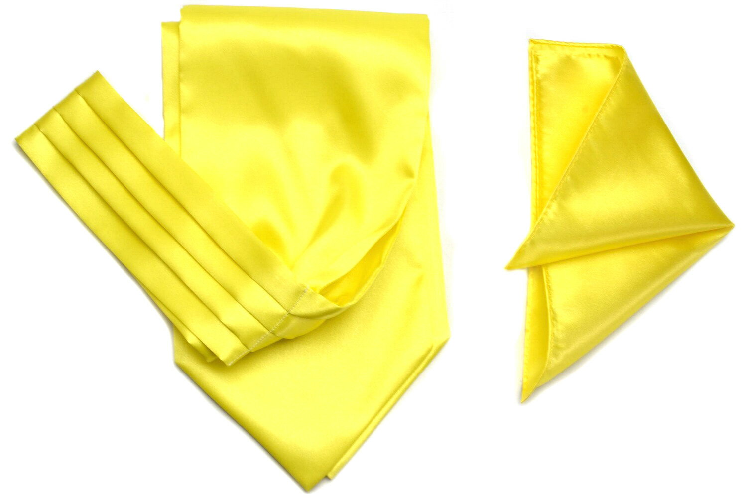 アスコットタイ＆チーフ SET-30 2点セットでこの価格 レモンイエロー