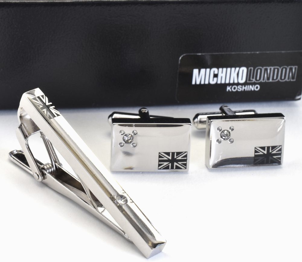 カフス タイピン MICHIKO LONDON2点セット ブランド 父の日 パーティー mkn-ctset361263