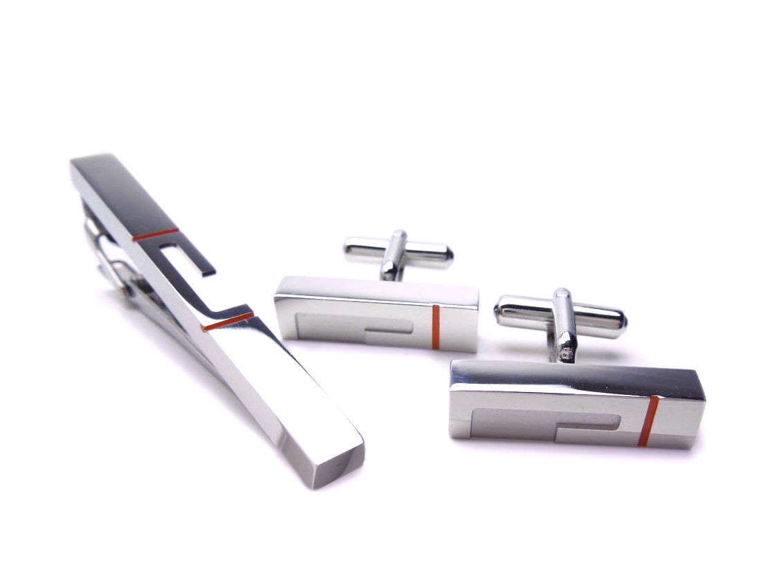 カフス タイピン ジュンキーノ2点セットブランド パーティー SET-505 - Image 2