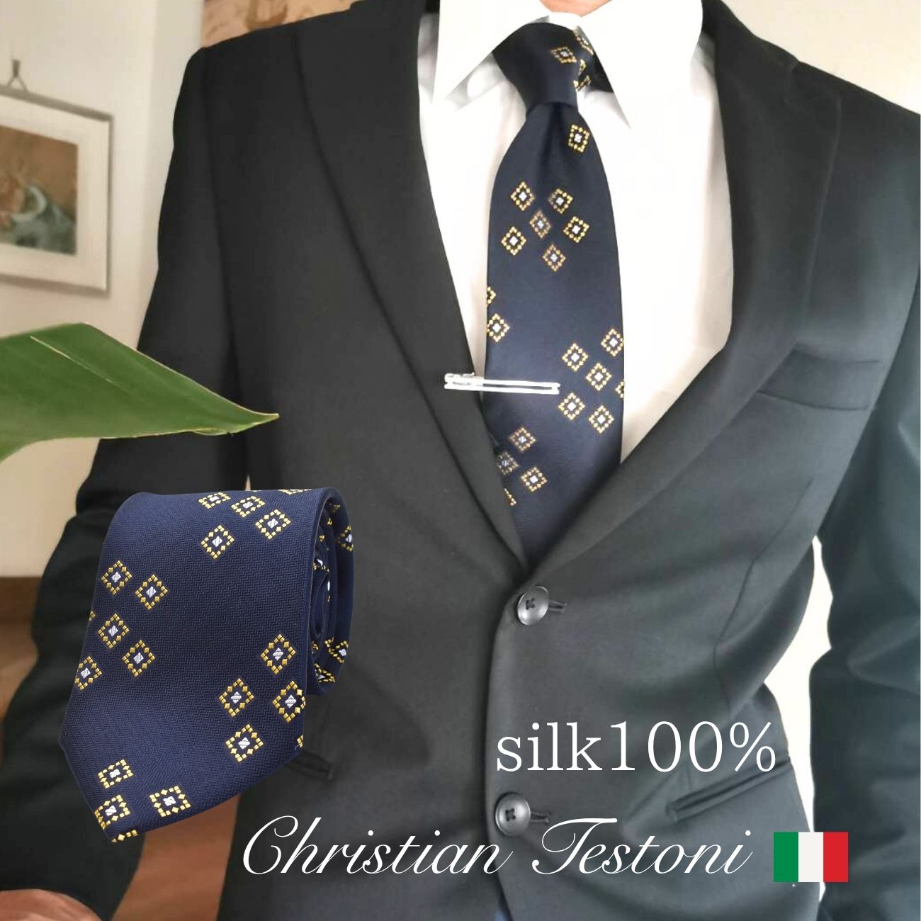 イタリアブランド ネクタイ ギフト クリスチャンテストーニ Christian Testoni 父の日 成人式 就活 コスプレ maide in Japan ctj-5a