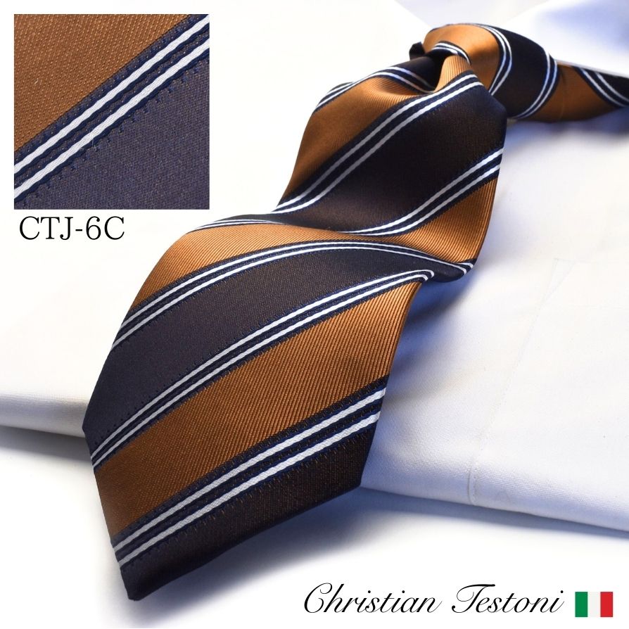 Other - イタリアブランド ネクタイ おしゃれ クリスチャンテストーニ Christian Testoni 父の日 ギフト 成人式 就活 コスプレ maide in Japan ctj-6c