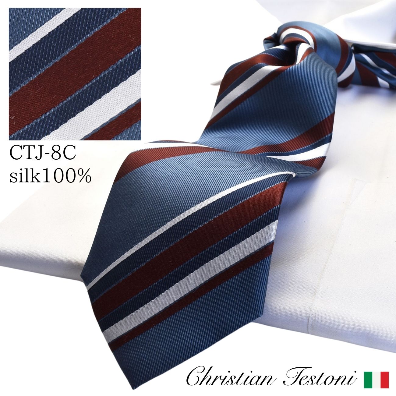 Rakuten - イタリアブランド ネクタイ ギフト クリスチャンテストーニ Christian Testoni 父の日 成人式 就活 コスプレ maide in Japan ctj-8c