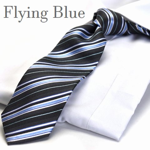 値下げ↓半額ネクタイ FLYING BLUE シルク(100％) flb-101