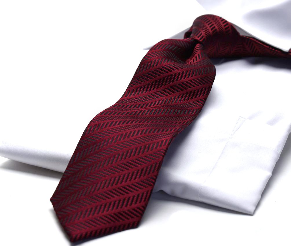 Bolo Ties - ワンタッチ ネクタイ 簡単 ワンタッチ ファスナー 簡単装着 ギフト プレゼント バレンタイン 父の日 卒業式 入学式 就活 仮装 コスプレ ジャガード HUGO VALENTINO 8cm幅 hwa-10-b ボルドー