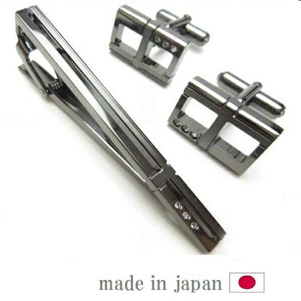 わけあり 日本製 メンズ アクセサリー カフス タイピン2点セット CTSET-62-w