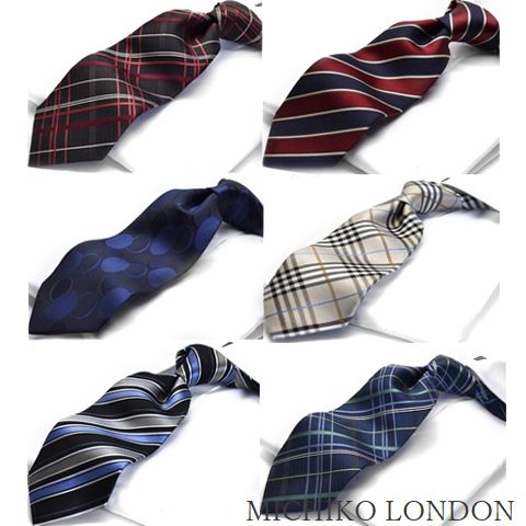 秋物入荷 ミチコロンドン ネクタイ MICHIKO LONDON チェック ブランド Necktie シルク silkMICHIKO-700SET made in japan