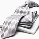 MICHIKO LONDON ネクタイ 結婚式 シルク ネクタイ チーフセット結婚式 ネクタイ 親族 結婚式 ネクタイ チーフ セット シルバー 白 ネクタイ ...