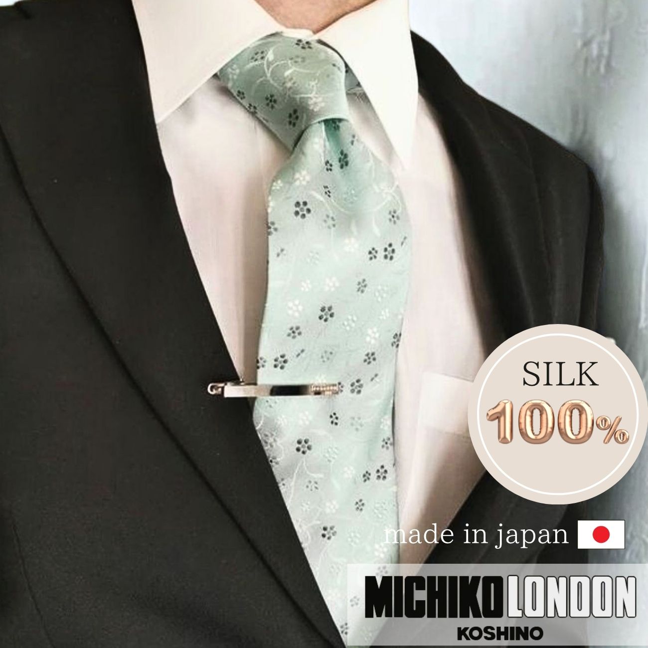Rakuten - 高評価 ネクタイ MICHIKO LONDON 日本製 ネクタイ ブランド ネクタイ シルク プレゼント ミチコロンドン メンズ ネクタイ ビジネス 30代 40代 50代 Silk Necktie M-54c
