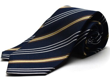 ギフト プレゼント※通常より長いネクタイです。超ロングネクタイ/首の太い方・長身の方/MICHIKO LONDON ミチコロンドン / MLK-C-LON-365ダークネイビー/ゴールド/ストライプ柄