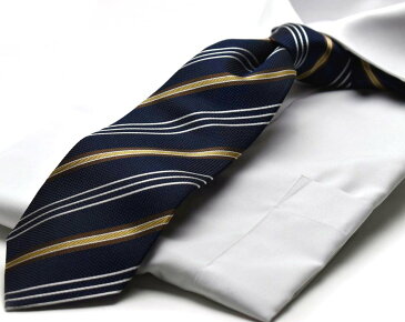 ギフト プレゼント※通常より長いネクタイです。超ロングネクタイ/首の太い方・長身の方/MICHIKO LONDON ミチコロンドン / MLK-C-LON-365ダークネイビー/ゴールド/ストライプ柄