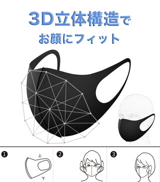 洗える マスク 花粉症 風邪予防 男女兼用 ポリエステル ポリウレタン 立体型 個包装 4色選択可 30枚セット 送料無料