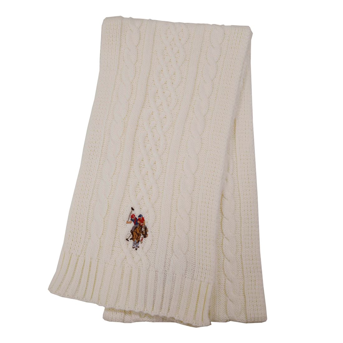 U.S.POLO ASSN マフラー 2024AWモデル USPA-2014 447573 オフホワイト レディース メンズ ユーエスポロ アッスン ギフト