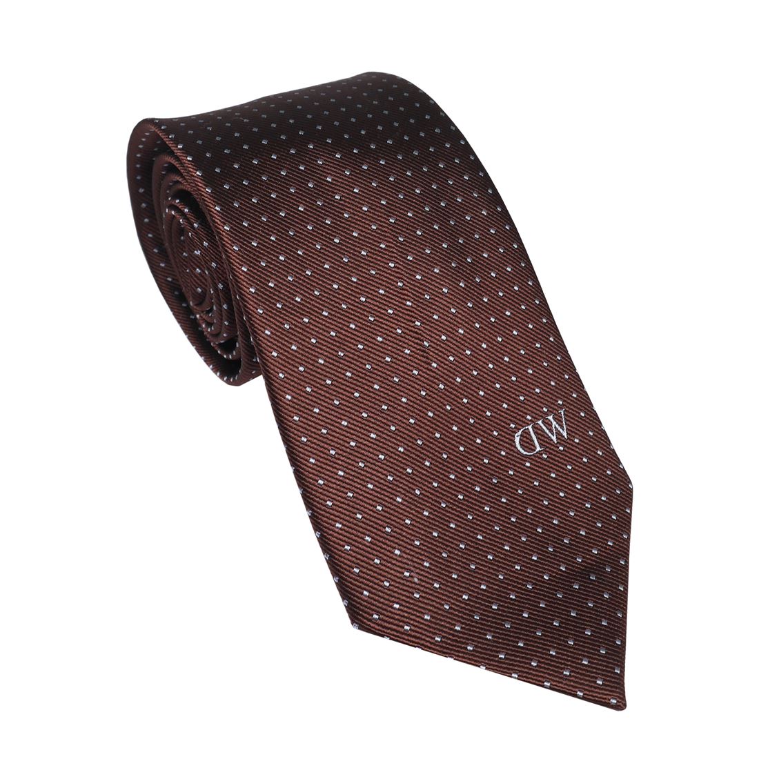 Daniel Wellington ダニエル ウェリントン メンズ ネクタイ ブラウン系 ワンポイントロゴ DW02500006-264738 BROWN