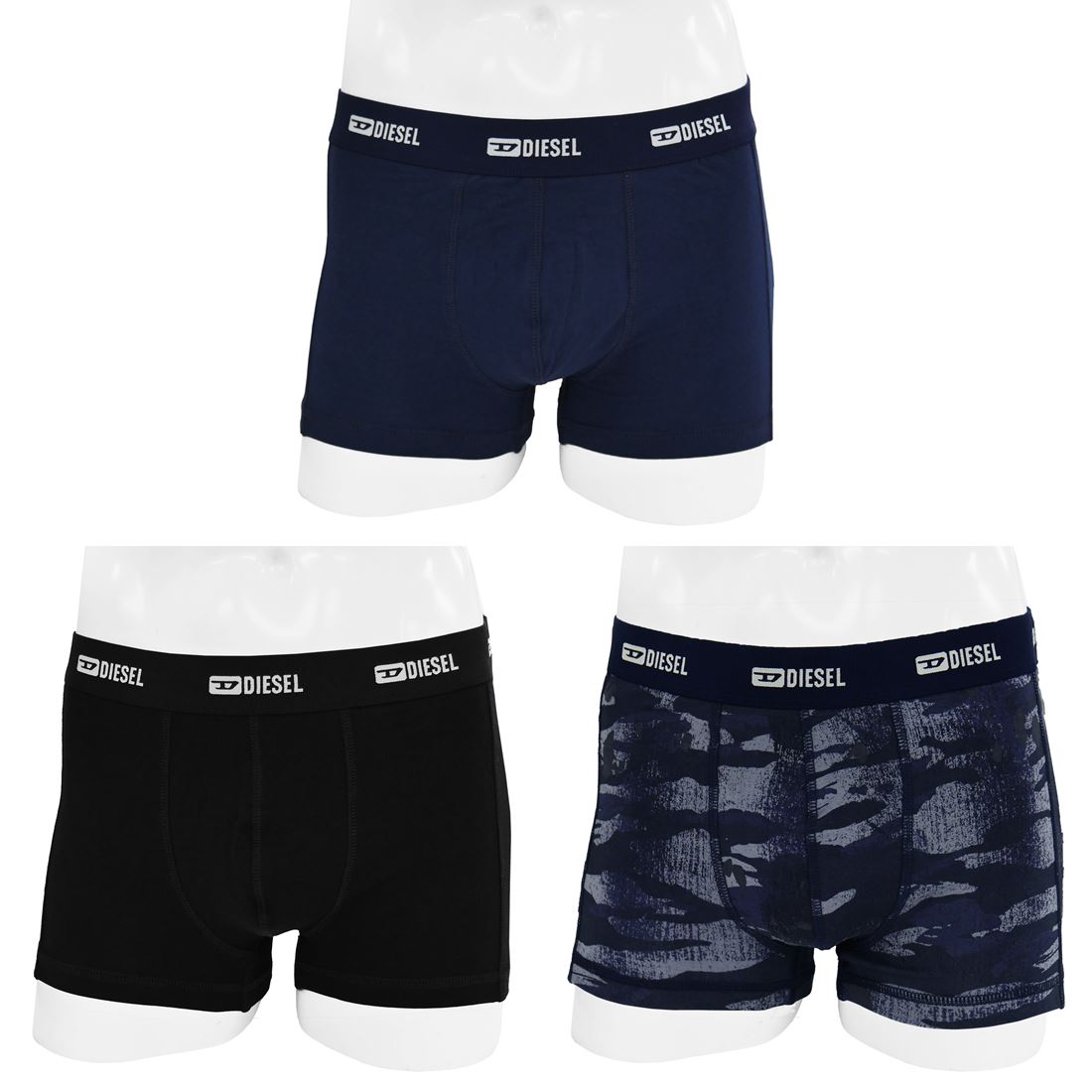 DIESEL ディーゼル ボクサーパンツ A17832/IKBL E7058　3枚セット＜サイズ：S＞　アンダーウェア