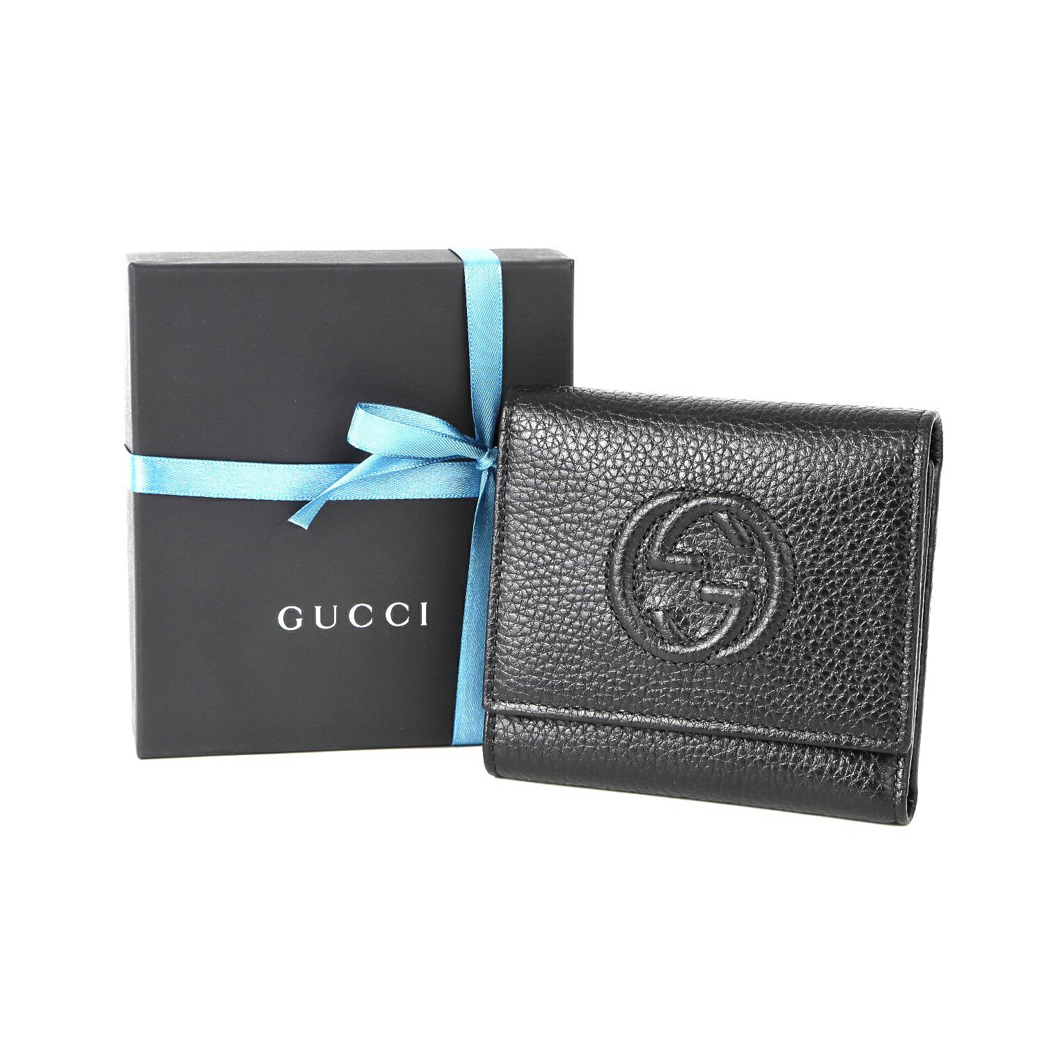 グッチ 財布 レディース gucci ぐっち サイフ 三つ折り GUCCIレディース 金運 gucci ソーホー 598207 ブラック 新品 未使用 正規品 本物 プレゼント あす楽 送料無料 ギフト 贈り物 ブランド品 女性 コンパクト シンプル オシャレ 母の日 父の日