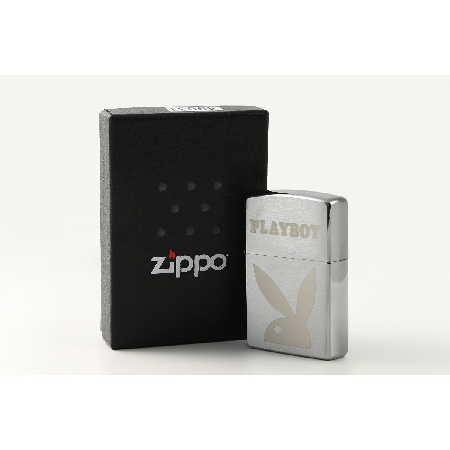 ZIPPOライタージッポーライターオイルライターシルバーシンプルお洒落使いやすい人気コンパクトメンズ49831 ラビットヘッド クロームサテン バニー ZIPP...