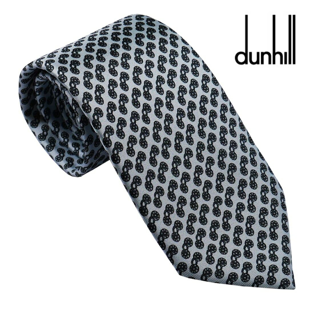 【お買い物マラソン楽天ポイント10倍】ダンヒル ネクタイ DUNHILL メンズ ネクタイ シルク 100% イタリー製 ライトブルー DU21RPTP1C0450R ギフト プレゼント 贈答品 記念品 誕生日 父の日