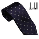 ダンヒル ネクタイ DUNHILL メンズネクタイ シルク100％ イタリー製 ダークネイビー系 DU21RPTW1D2059R ギフト プレゼント 贈答品 記念品 誕生日 父の日