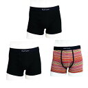 PAUL SMITH ポールスミス ボクサーパンツ トランクス 3枚セット ブラック系2枚 レッド系1枚 Sサイズ 76〜81cm M1A 914C A3PCK...