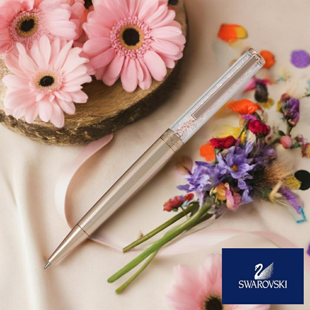 スワロフスキー SWAROVSKI ボールペン クリスタルライン ローズゴールド 5224390