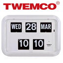 時計 TWEMCO トゥエンコ 掛置兼用 パタパタ フリップ クロック パーペチュアル カレンダー インテリア QD-35 WHITE ホワイト プレゼント ギ...