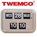 時計 TWEMCO トゥエンコ カレンダー 置き掛け 兼用 QD-35GREY グレー パタパタ お洒落 オシャレ 時計 アラーム クロック インテリア プレゼ...