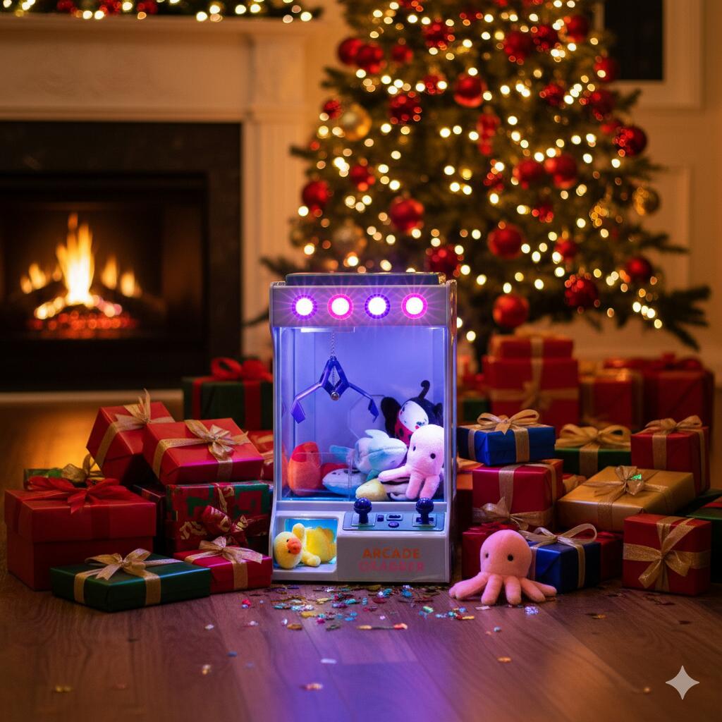 【フライングタイガー公式】ミニクレーンゲーム LED＆サウンド付き サイズ：16.5×30.5×17.6cm おもちゃ 玩具 北欧雑貨 デンマーク