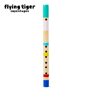 【公式】笛 木製 おもちゃ 知育 玩具 子供 キッズ 楽器 音楽 木管楽器 虹色 レインボー カラフル 木製 1歳以上推奨 サイズ：縦29cm×直径1.5cm 北欧 フライングタイガーコペンハーゲン Flying Tiger Copenhagen 公式
