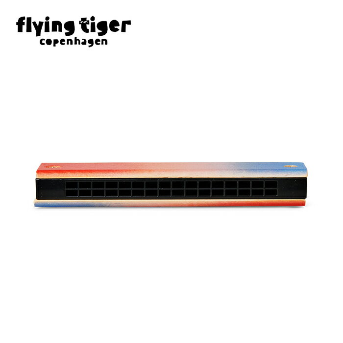 【公式】ハーモニカ おもちゃ 玩具 ウッド 木製 子供 キッズ 楽器 音楽 ハモニカ カラフル グラデーション 虹色 サイズ：縦2cm×横12cm×2.5cm 北欧 フライングタイガーコペンハーゲン Flying Tiger Copenhagen 公式