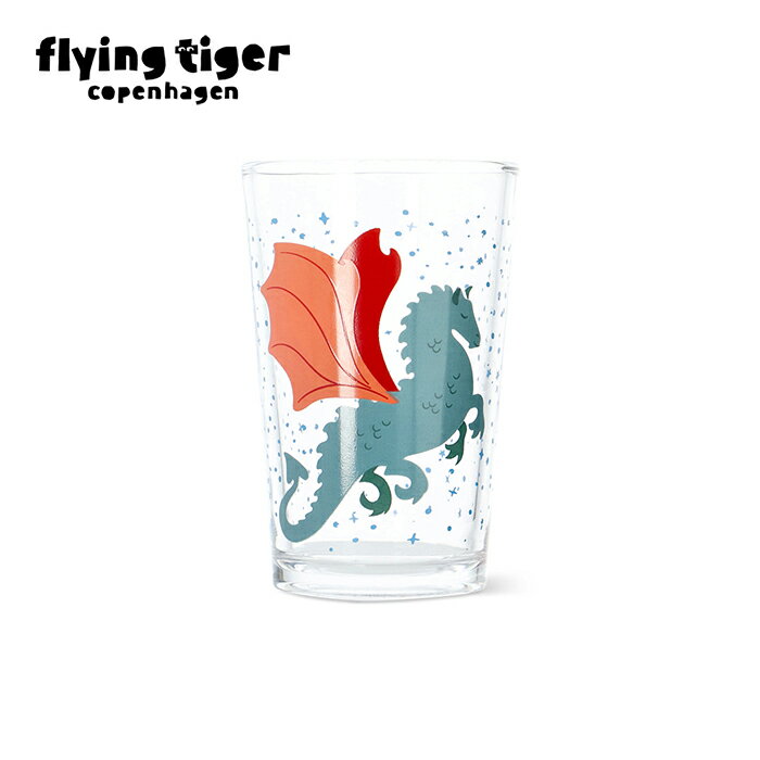 【公式】グラス コップ ガラス カラフル 食洗器可能 食卓 キッチン用品 可愛い かわいい おしゃれ ユニコーン ゆめかわ 飲み物 220ml サイズ：直径6.5cm×高さ10.5cm 北欧 フライングタイガーコペンハーゲン Flying Tiger Copenhagen 公式のサムネイル