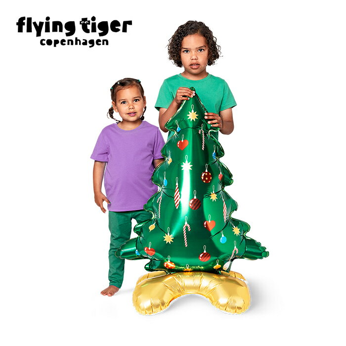【公式】アルミバルーン自立式（ツリー） クリスマス Xmas 風船 飾り 装飾 キッズ かわいい インテリア パーティー イベント オーナメント イベント 北欧 フライングタイガーコペンハーゲン Flying Tiger Copenhagen 公式のサムネイル