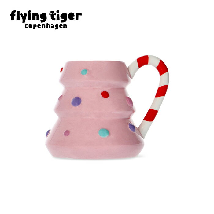 【フライングタイガー公式】マグ 容量440ml クリスマス ツリー ピンク カップ コップ インテリア かわいい おしゃれ 飾り 装飾 電子レンジ可 食洗機可 14×11.5cm 北欧のサムネイル