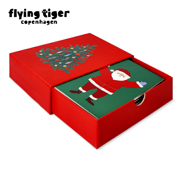 【公式】カード＆封筒（15セット） Xmas クリスマス 手紙 メッセージカード グリーティングカード レターセット パーティー 挨拶 サンタ かわいい 北欧 フライングタイガーコペンハーゲン Flying Tiger Copenhagen 公式のサムネイル
