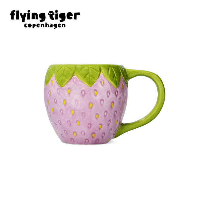 【公式】マグ（イチゴ） 400ml 苺 ストロベリー ピンク かわいい カップ コップ インテリア カフェ おしゃれ 電子レンジ可 食洗機可 北欧 フライングタイガーコペンハーゲン Flying Tiger Copenhagen 公式のサムネイル