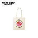 【公式】トートバッグ 花 フラワー かばん エコバッグ サブバッグ シンプル かわいい おしゃれ 軽量 37.5×41.5cm 北欧 フライングタイガーコペンハーゲン Flying Tiger Copenhagen 公式