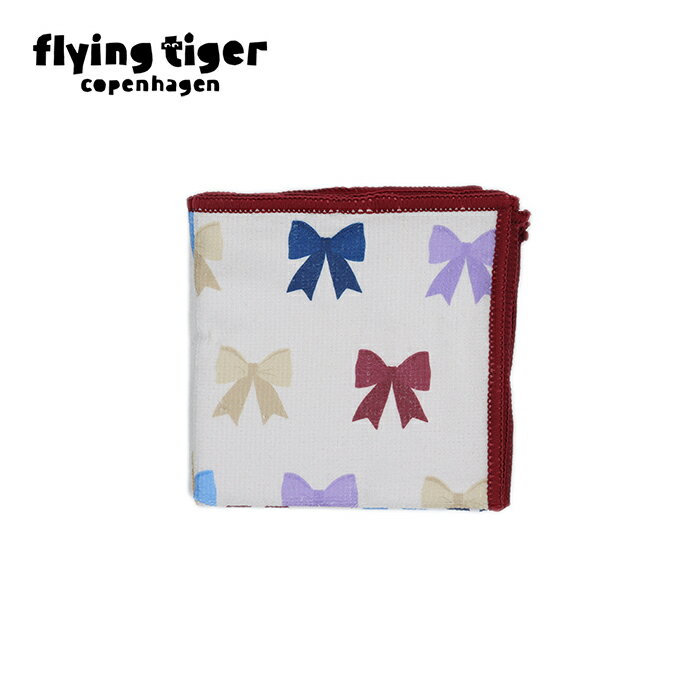 【フライングタイガー公式】マイクロファイバークロス 縦25cm x 横26cm 掃除クロス リボン柄 カラフル ..