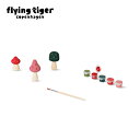 【フライングタイガー公式】DIYペイントきのこ DIYペイントキット 木製きのこ3個 絵具&ブラシ付き ハンドメイド 高さ5〜8cm サイズ:高さ5〜8cm 秋...