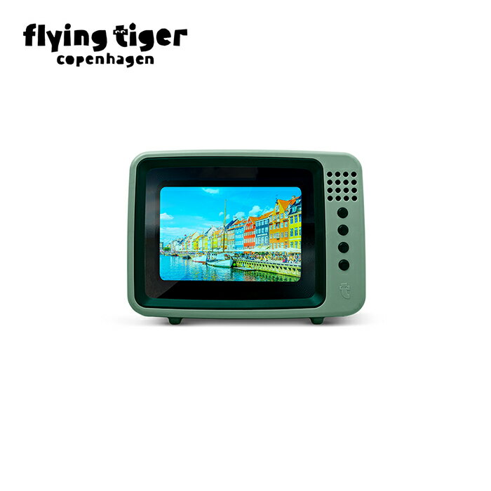 【フライングタイガー公式】スマートフォンTV グリーン レトロデザイン スクリーン拡大 ビンテージ 23...
