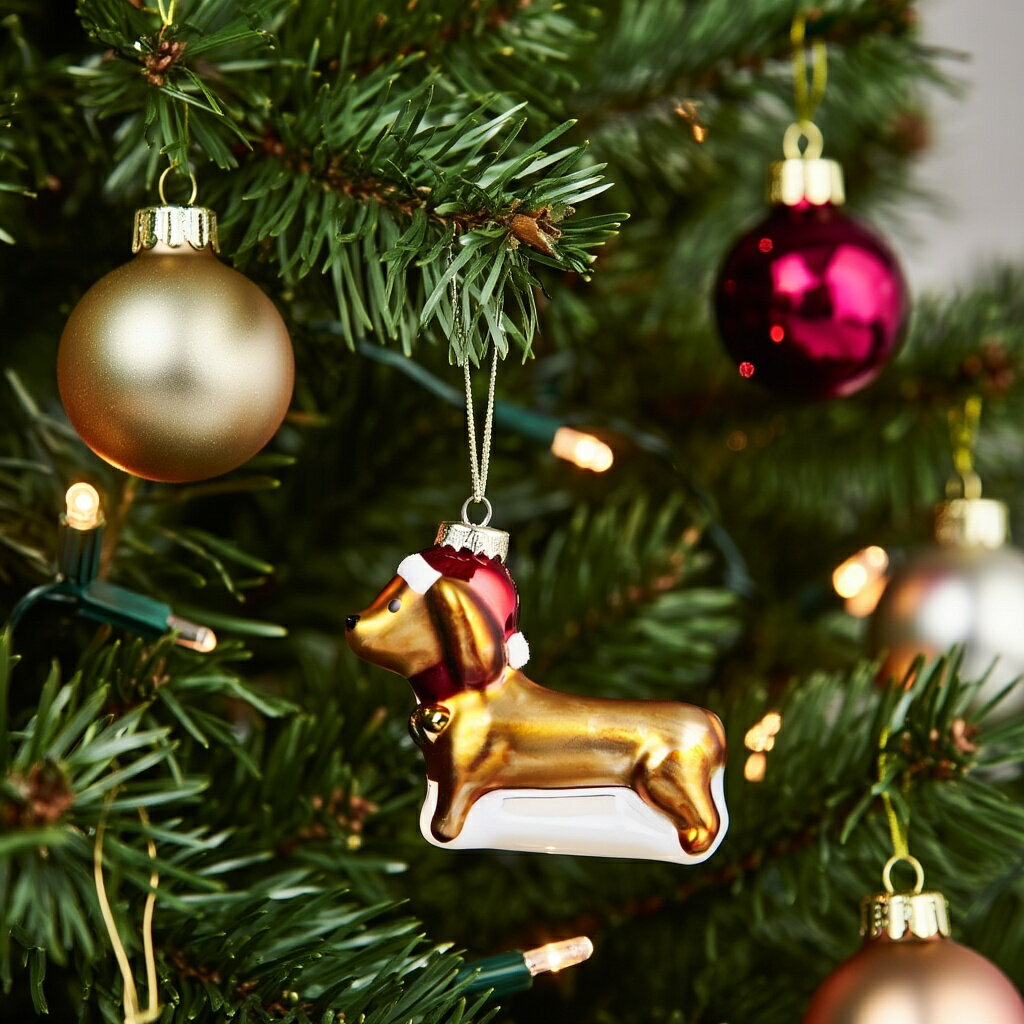 【フライングタイガー公式】オーナメント サイズ2.7×6.8×9cm 犬モチーフ クリスマスデコレーション ツリー飾り ブラウンボディ 愛らしい表情 温かみのあるデザイン クラシック モダン チャームオーナメント ギフト 北欧 デンマークのサムネイル