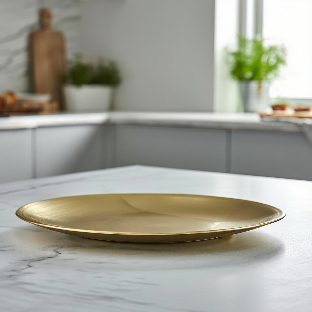 【フライングタイガー公式】トレー キッチン トレイ ゴールド おしゃれ 飾り サイズ：直径33cm×高さ1.5..