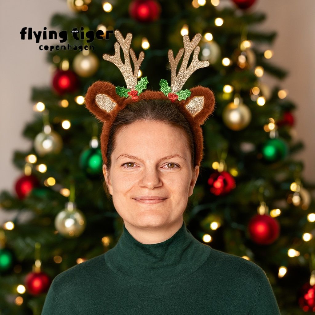 【SALE】【440円→385円】【フライングタイガー公式】カチューシャ（トナカイ） トナカイ 角 クリスマス..